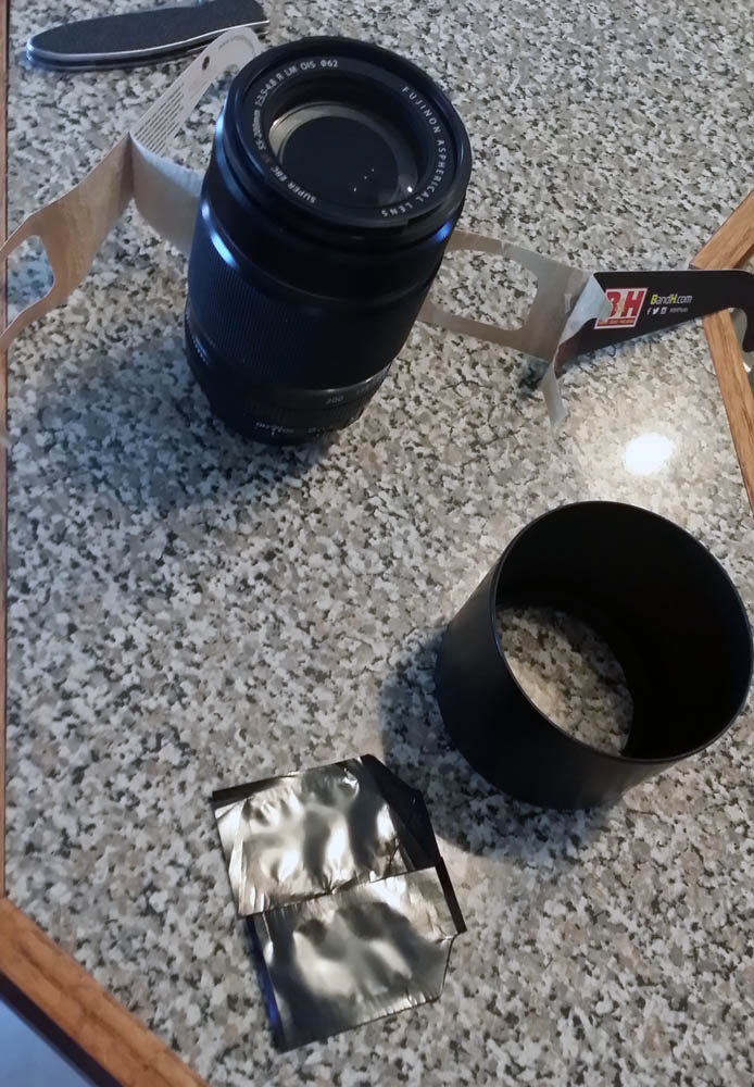 All the parts of building a cheap filter.