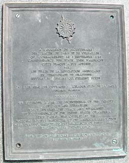Plaque at Victory Monument