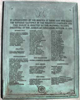 Plaque at Victory Monument