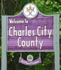Charles City County, perhaps one of the most confusing County names I've come across.