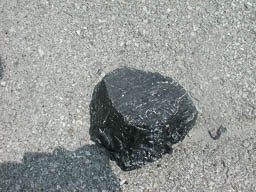 Coal on side of road