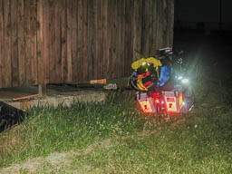 Hiding bike until after dark
