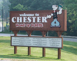 Chester Welcome Sign