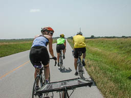 Cyclists doing a group ride